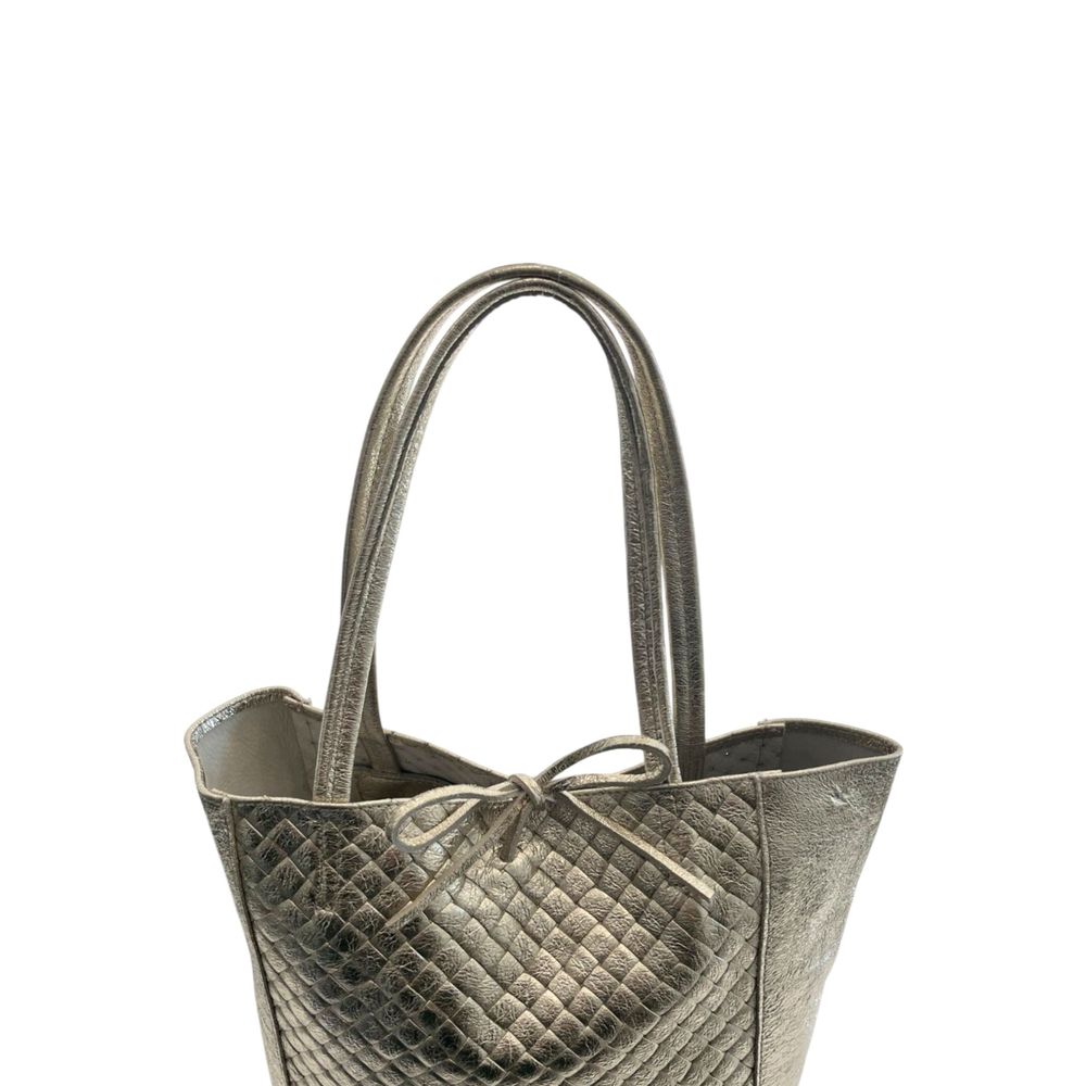 Gray Cowhide Clutch Bag