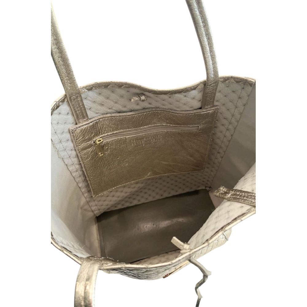 Gray Cowhide Clutch Bag