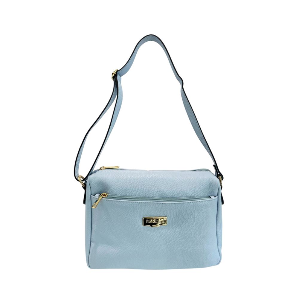 Blue Cowhide Crossbody Bag