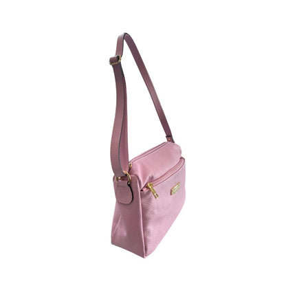 Pink Leather Women Crossbody Bag