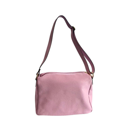 Pink Leather Women Crossbody Bag