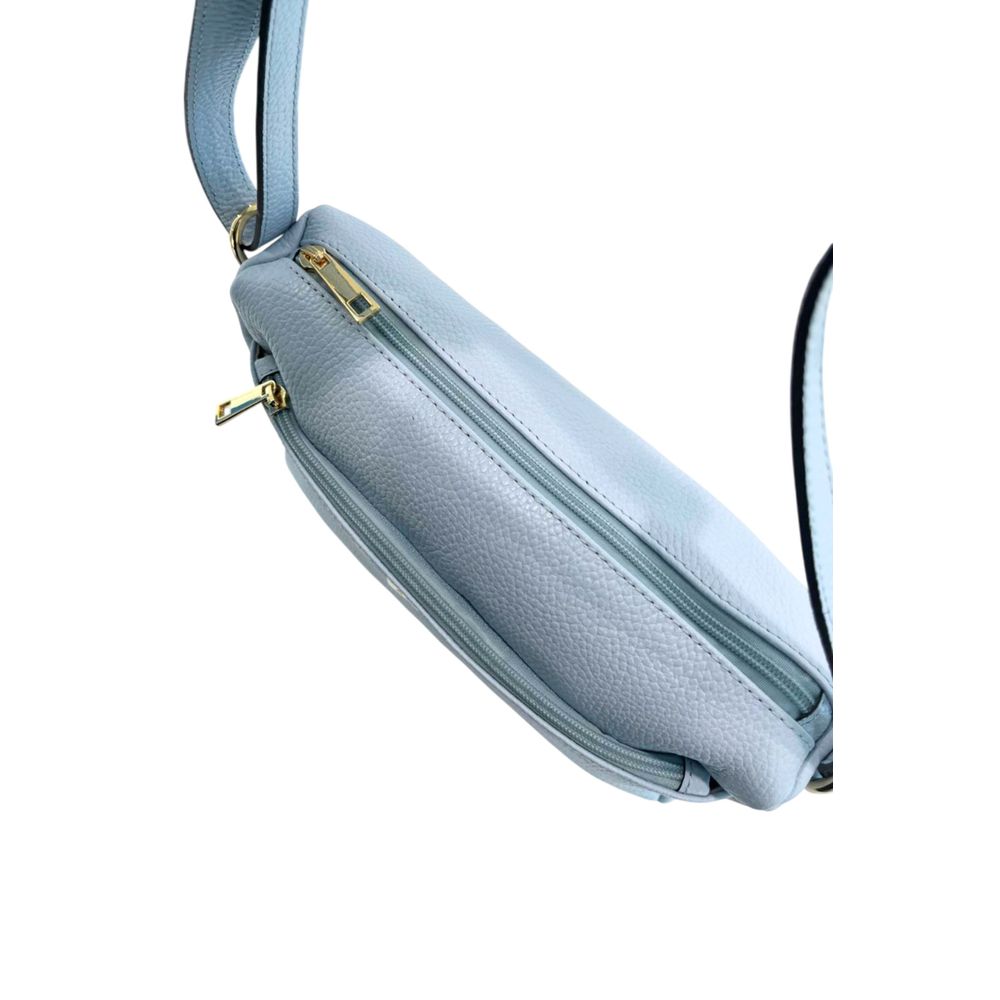Blue Cowhide Crossbody Bag