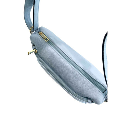 Blue Cowhide Crossbody Bag