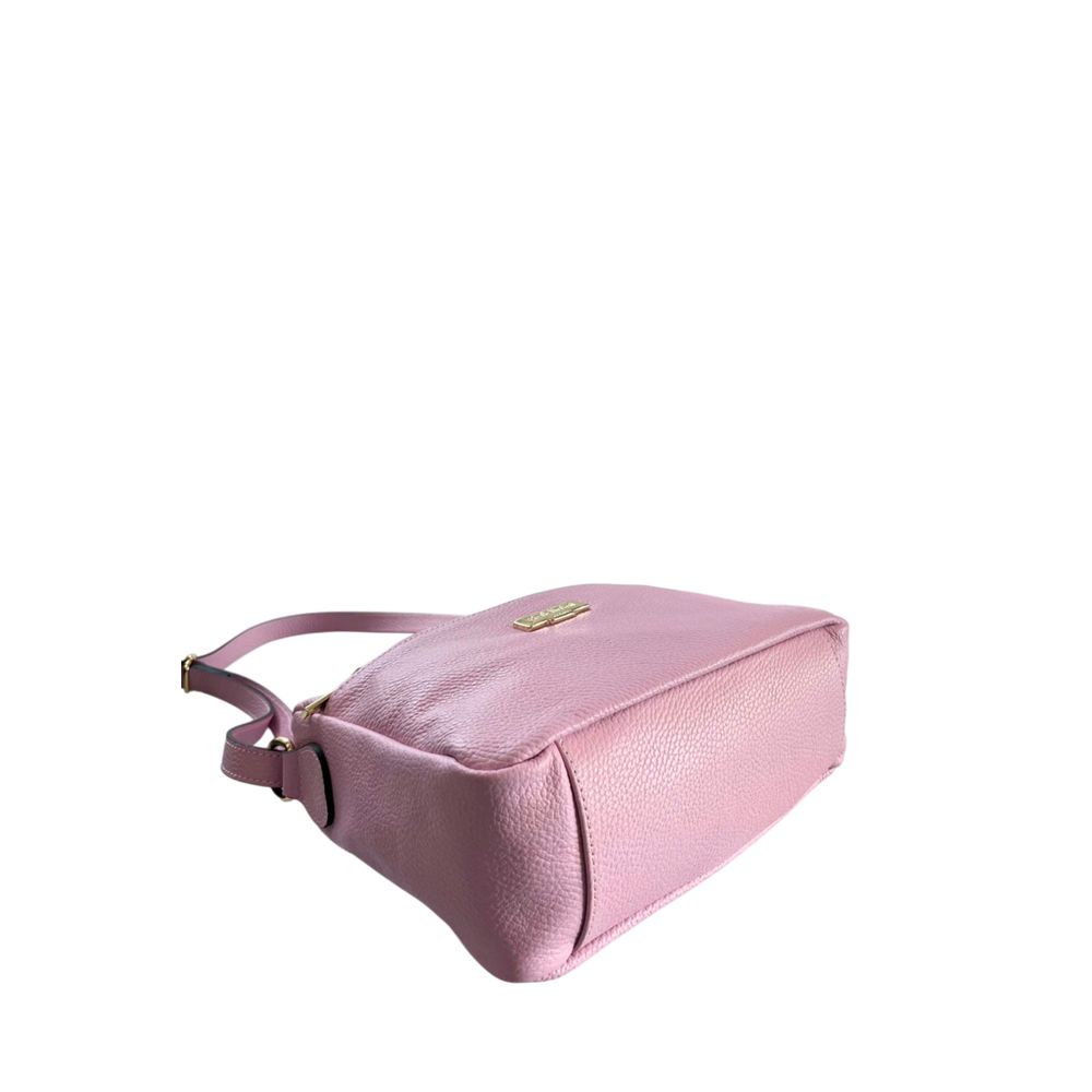 Pink Leather Women Crossbody Bag