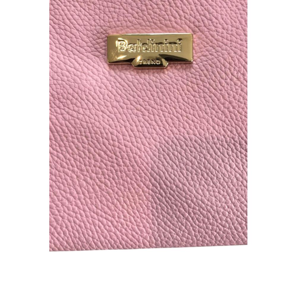 Pink Leather Women Crossbody Bag