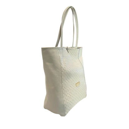 Beige Leather Women Shoulder Bag