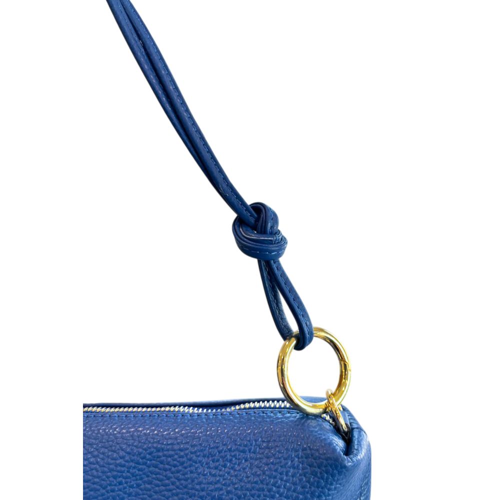 Blue Cowhide Clutch Bag