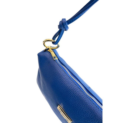 Blue Cowhide Clutch Bag