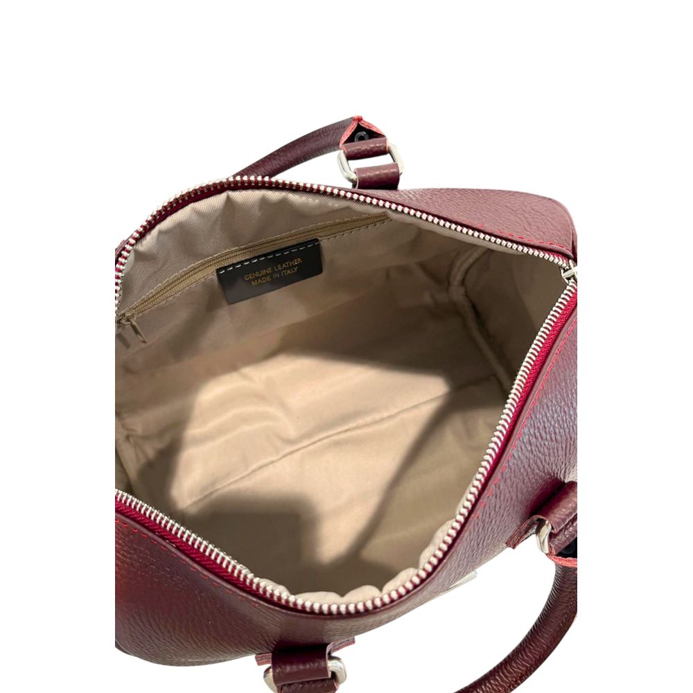 Red Leather Women Handbag