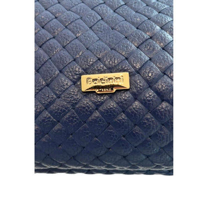 Blue Leather Women Handbag