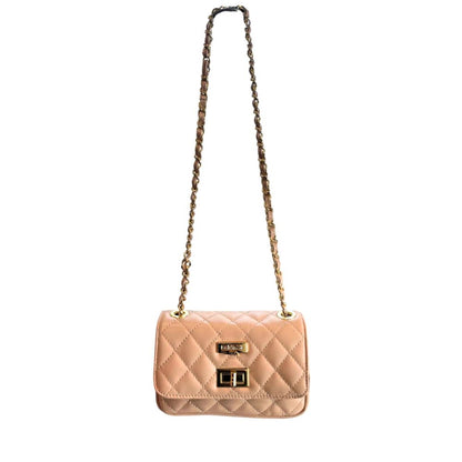 Pink Leather Women Crossbody Bag