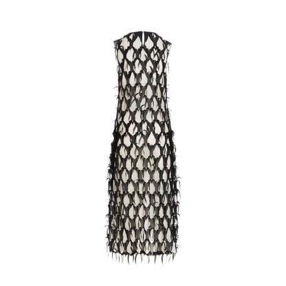 Black Silk Casual Dress