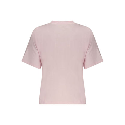 Pink Cotton Womens TShirt
