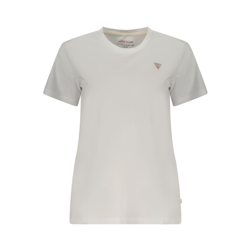White Cotton Women T-Shirt