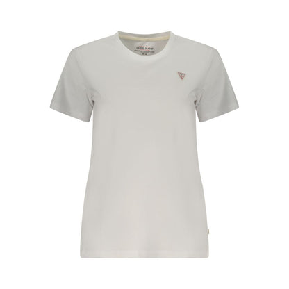 White Cotton Women T-Shirt
