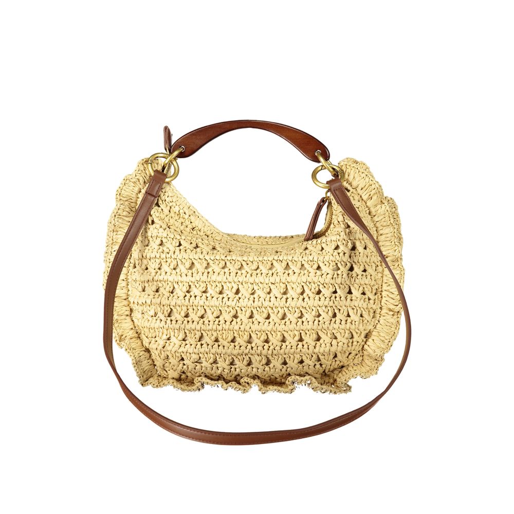 Beige Polyester Women's Bag