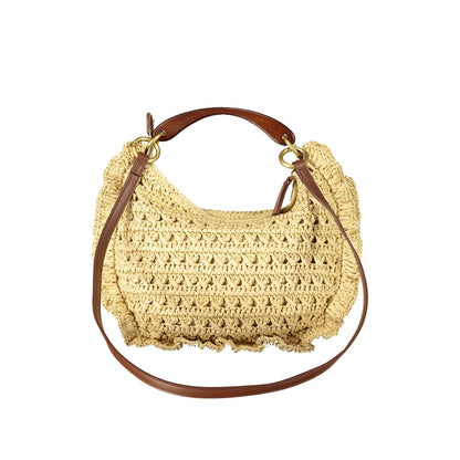 Beige Polyester Women's Bag