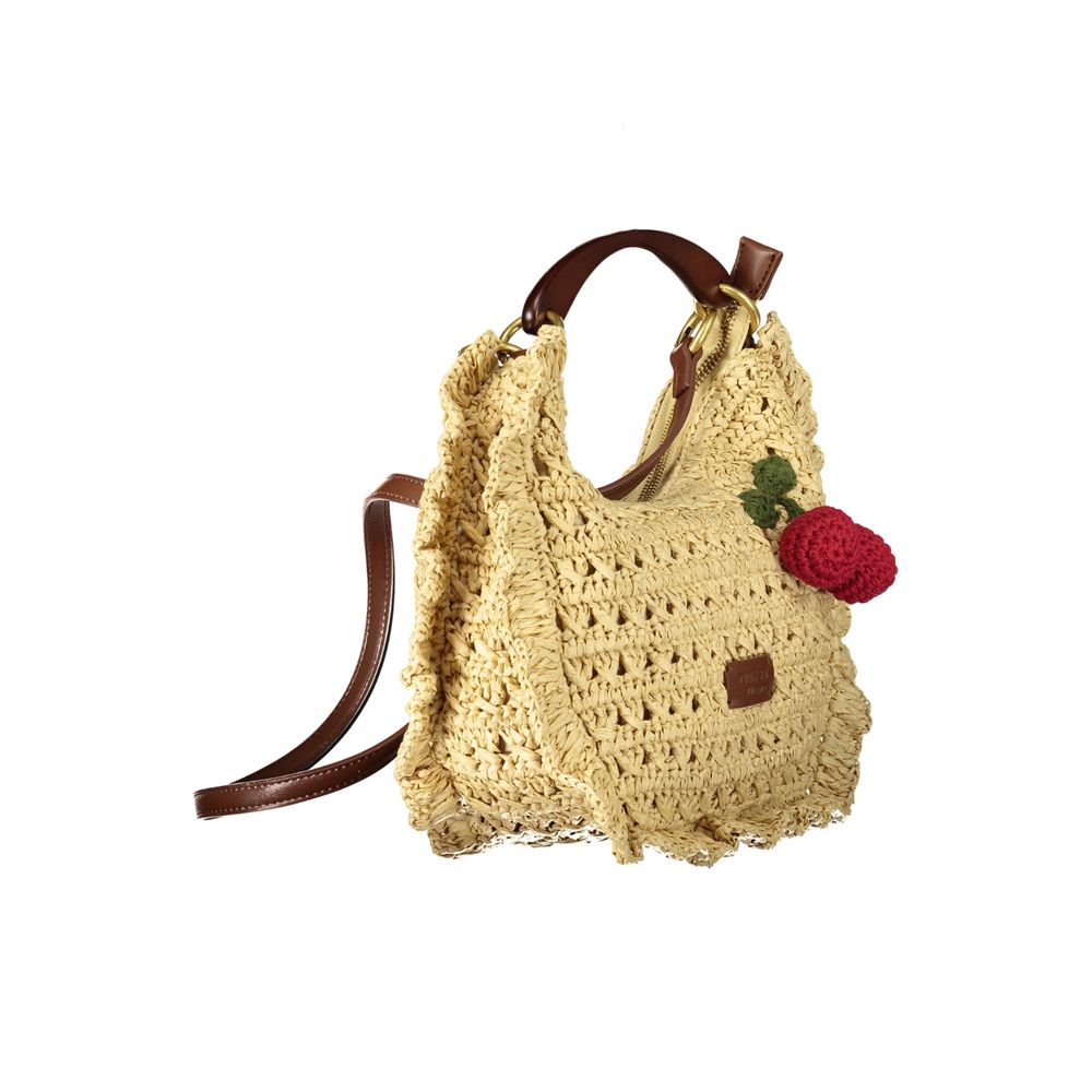Beige Polyester Women's Bag