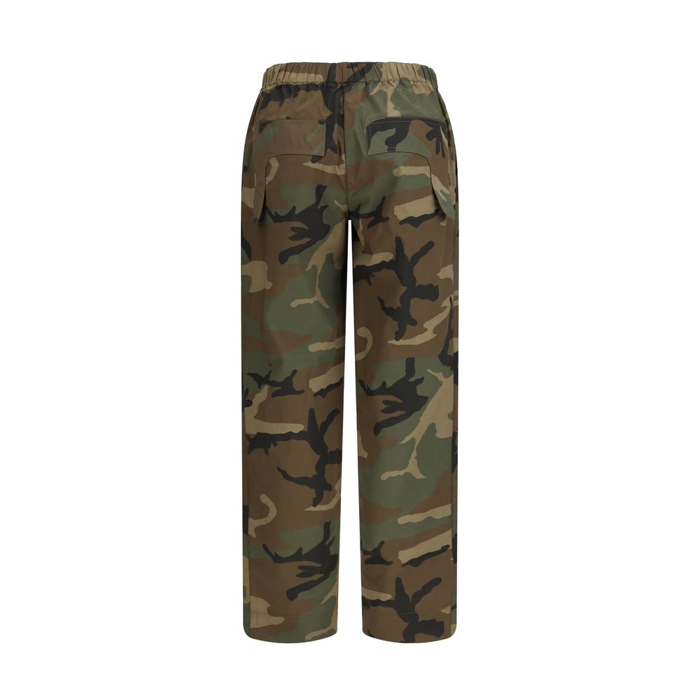 Bicolor Cotton Casual Pants