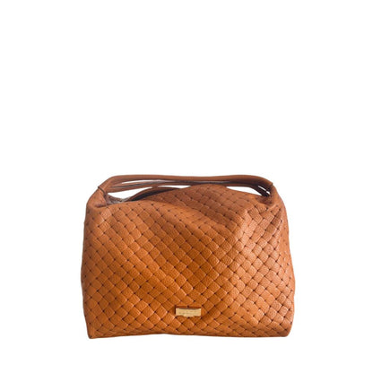 Brown Cowhide Leather Women's Handbag