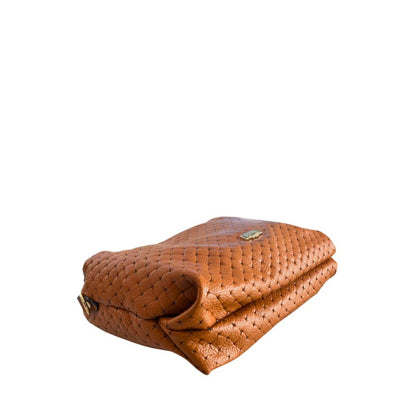 Brown Cowhide Leather Women's Handbag
