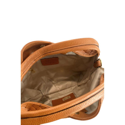Brown Cowhide Leather Women's Handbag