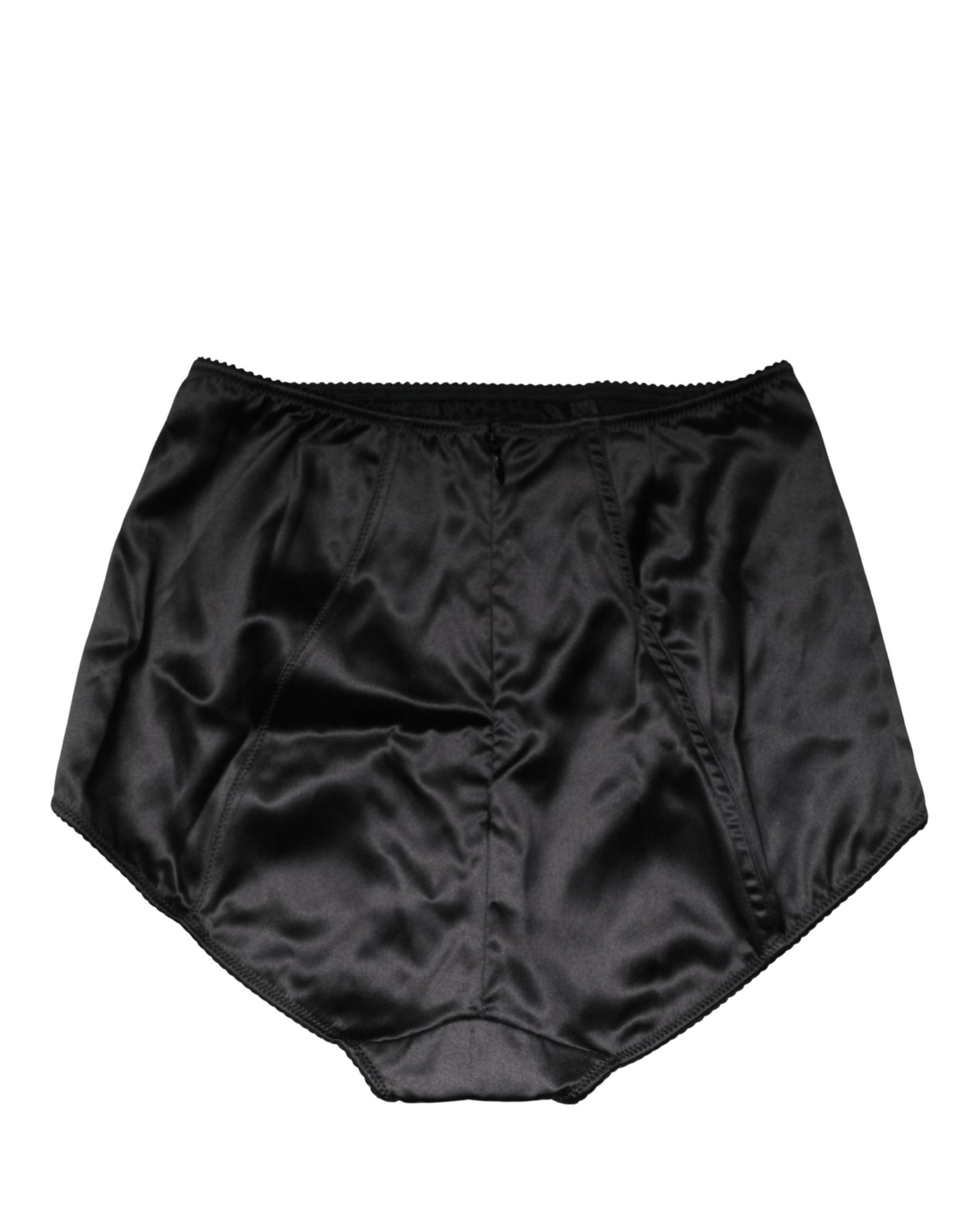 Black Silk Blend High Waist Girdle Panty Underwear