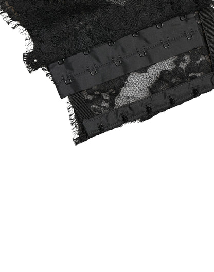 Black Lace Bandeau Bra Tube Top Underwear