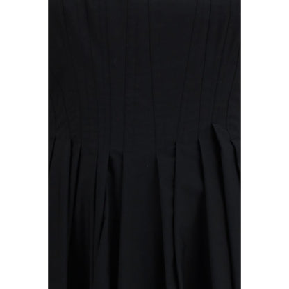 Black Cotton Casual Dress