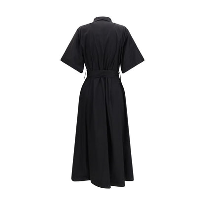 Black Cotton Casual Dress