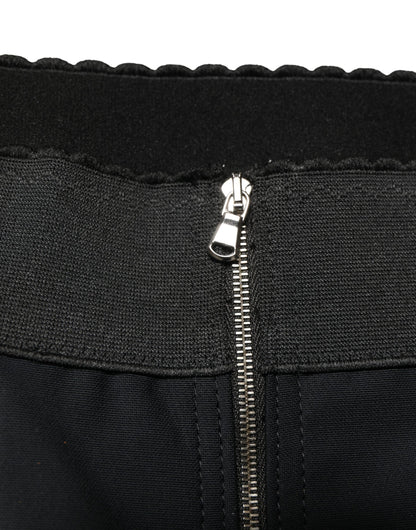 Black Silk Blend High Waist Girdle Panty Underwear