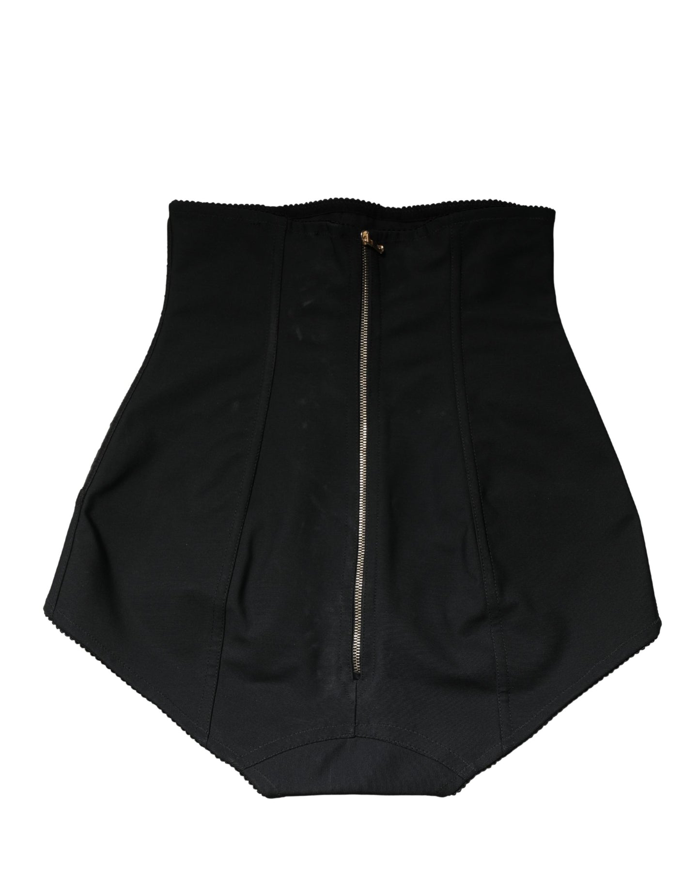 Black Silk Blend High Waist Girdle Panty Underwear