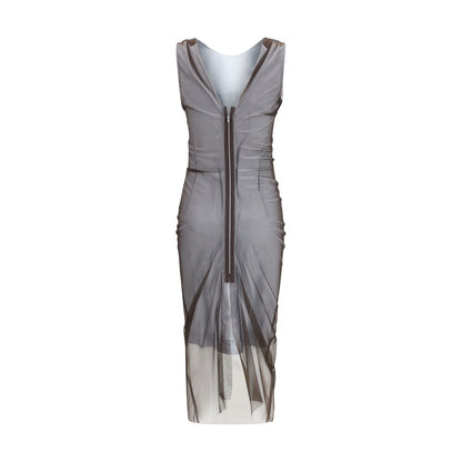 Brown Polyamide Casual Dress