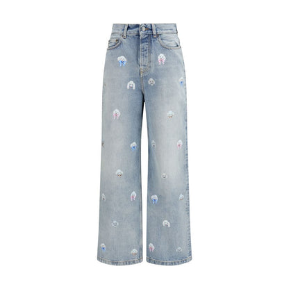Blue Cotton Relaxed Fit Jeans