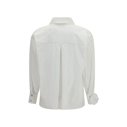 White Cotton Pattern Shirt