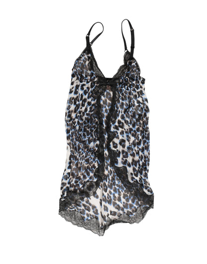 Multicolor Leopard Babydoll Chemise Underwear