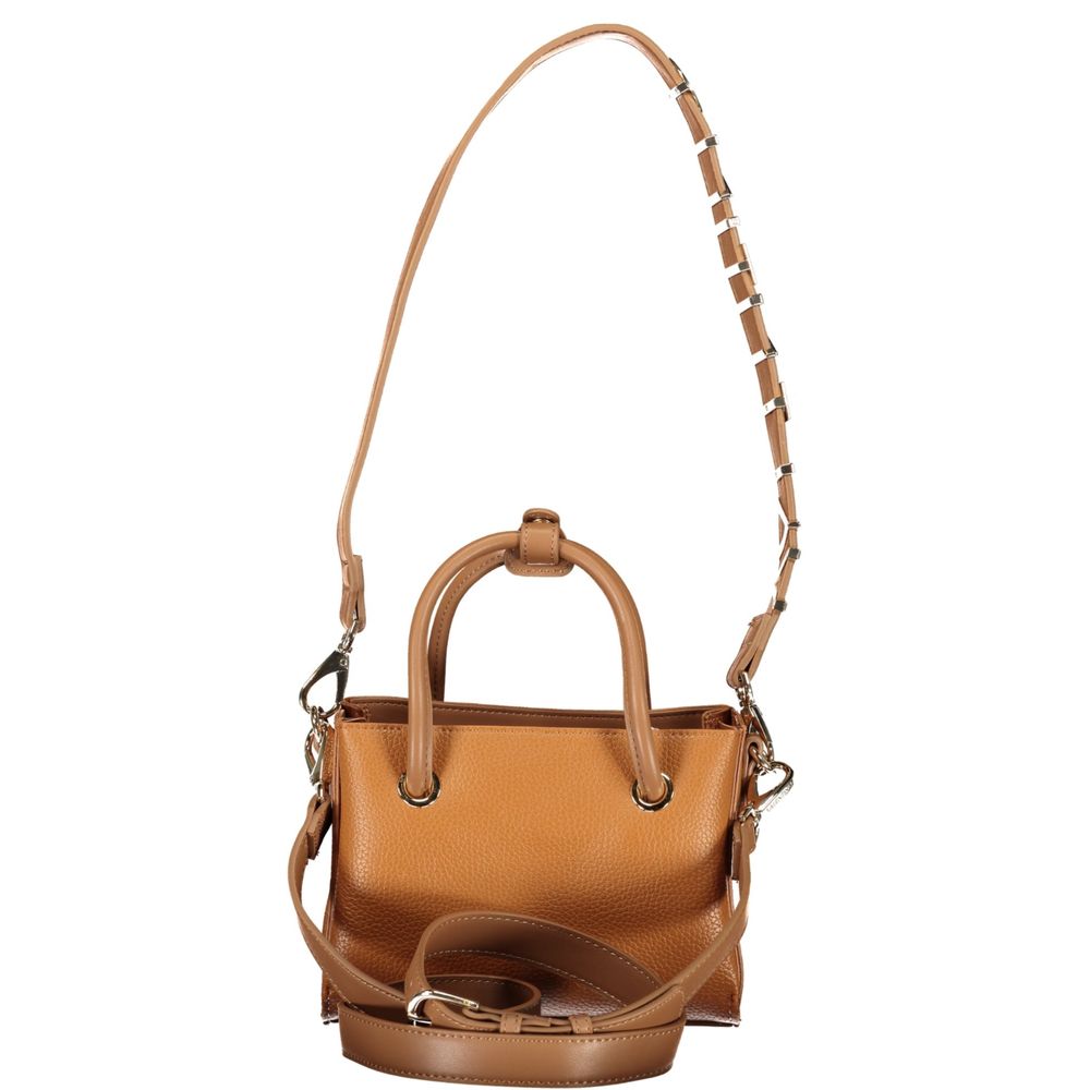 Brown Polyurethane Women's Bag