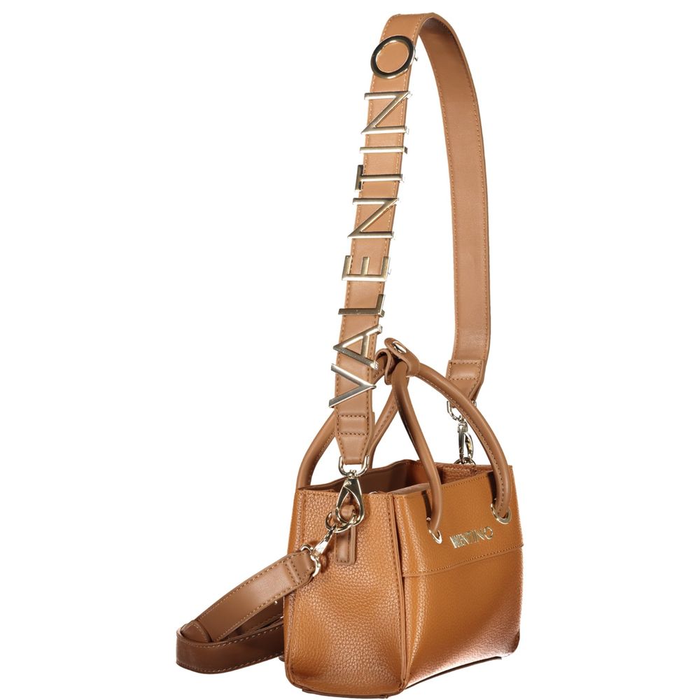 Brown Polyurethane Women's Bag