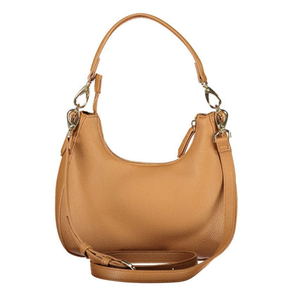 Brown Polyurethane Womens Bag