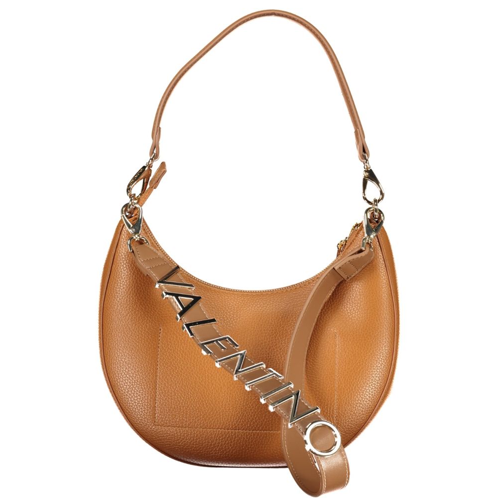 Brown Polyurethane Women's Bag