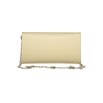 Beige Polyurethane Women's Handbag