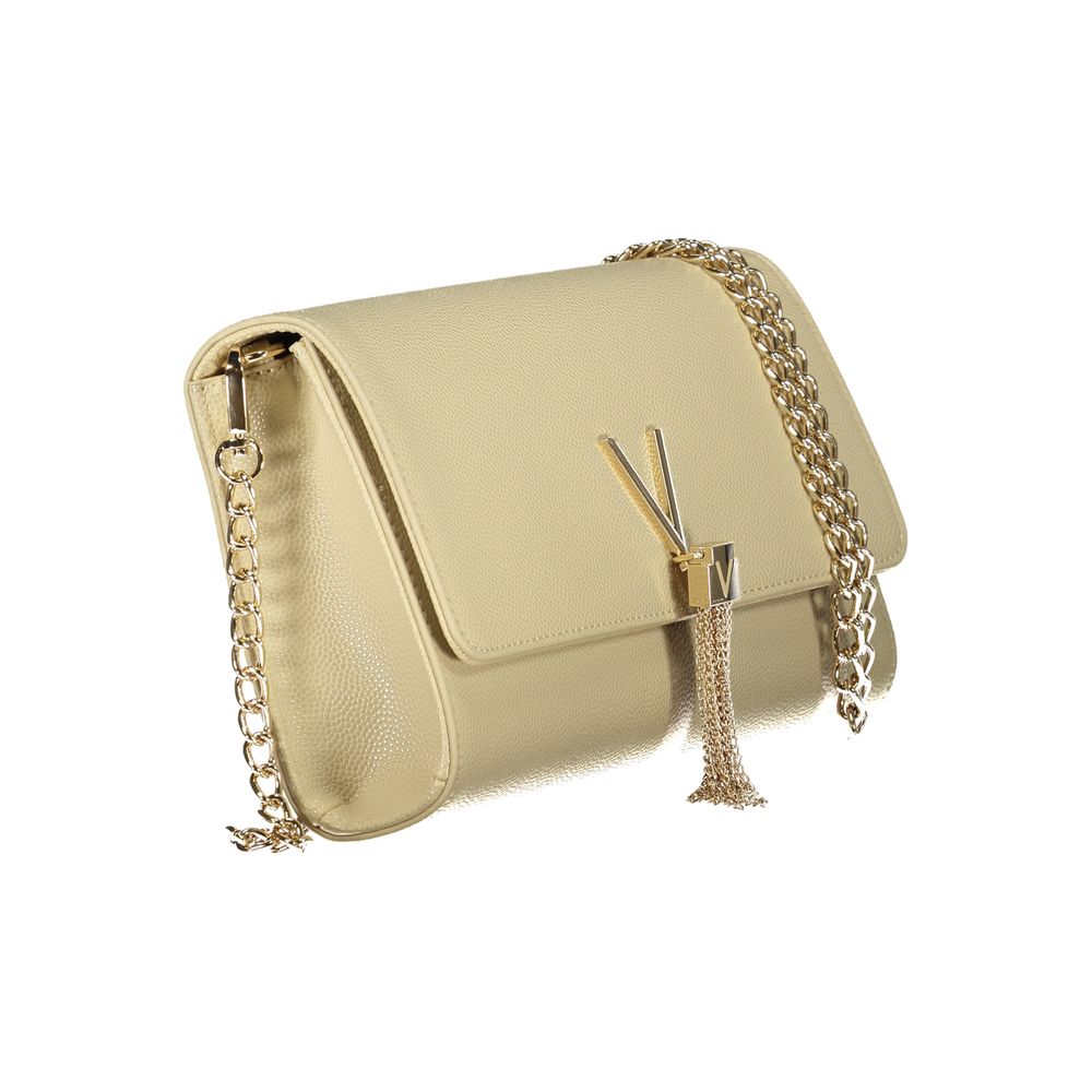 Beige Polyurethane Women's Handbag