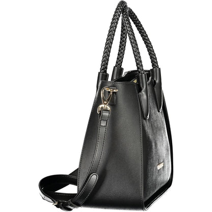 Nero Poliuretano Women's Bag with Adjustable Shoulder Strap