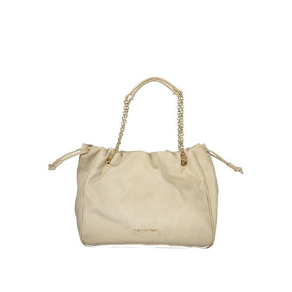Beige Polyurethane Women's Bag