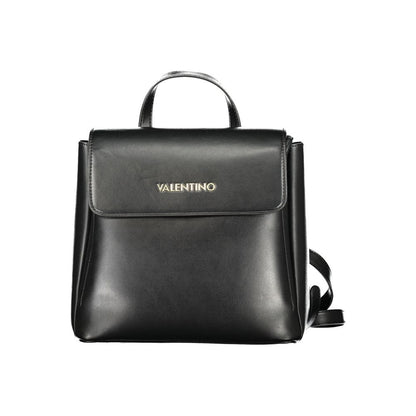 Black Polyurethane Women's Backpack