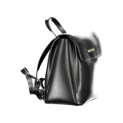 Black Polyurethane Women's Backpack