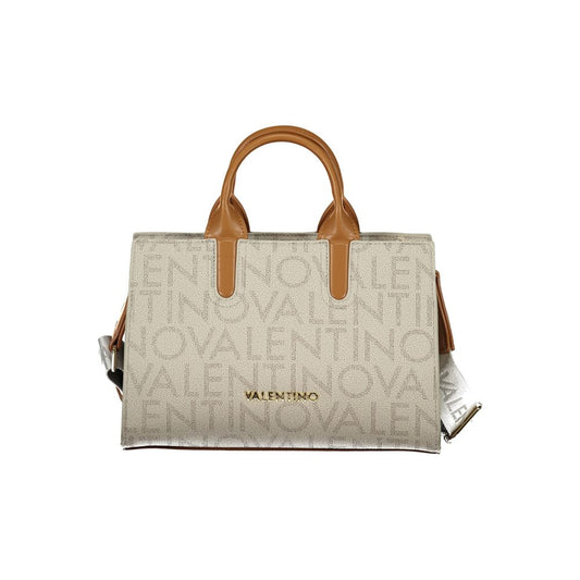Beige Polyurethane Women's Bag