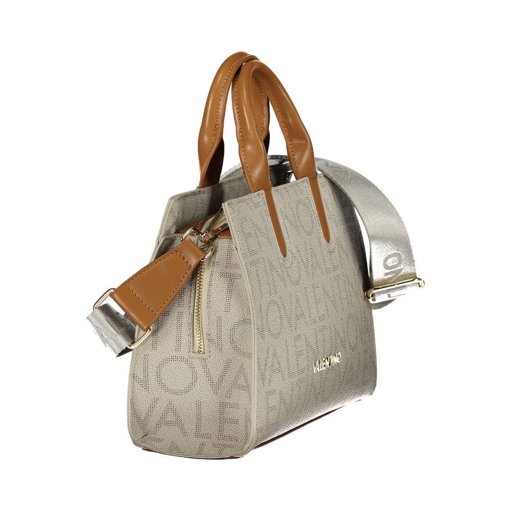 Beige Polyurethane Women's Bag