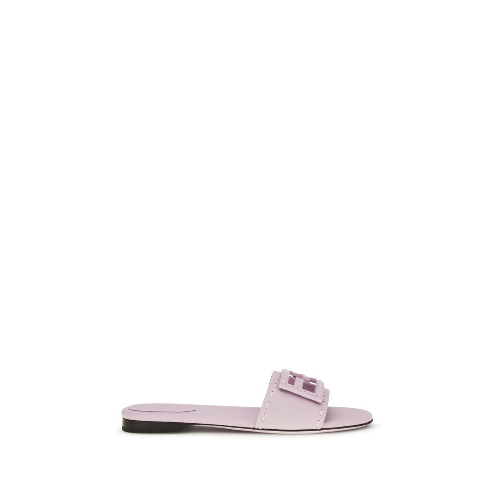 Multicolor Calf Leather Bos Taurus Flat Sandals