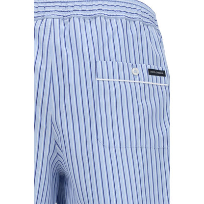 Blue Cotton Bermuda Shorts